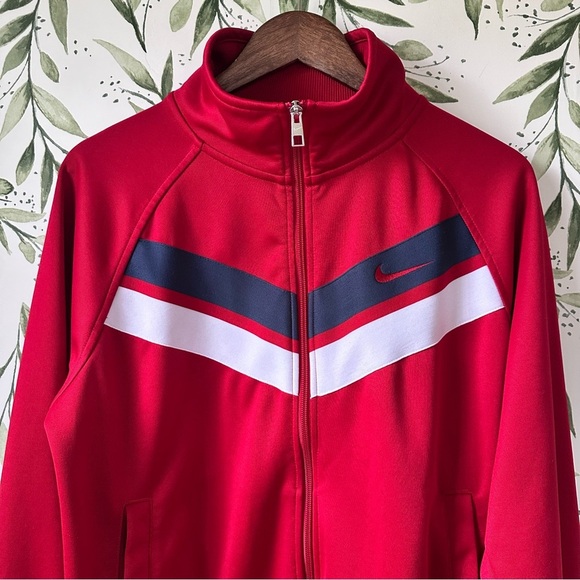 Nike Athletic Dept Warm Up Jacket. Red/White/Blue. Medium. - Picture 2 of 9